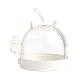 Maxbell Portable Carrier Hamster Carry Case Cage for Hedgehog Traveling Outgoing White