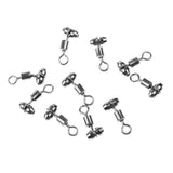 Maxbell 10pcs Fishing Swivels Cross-line Swivels Line Lures Connector Rig Rings S