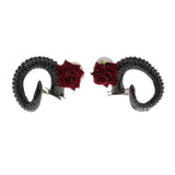 Max Maxb Artificial Ram Horns Xmas Cosplay Gothic Hair Clips Hairpins Headband Black