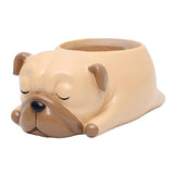 Maxbell Dog Shape Resin Succulent Pot Plant Box Fairy Garden Decoration DIY Pug