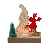 Maxbell Tea Light Holder Candlestick Centerpiece for Festival Living Room Decoration Santa