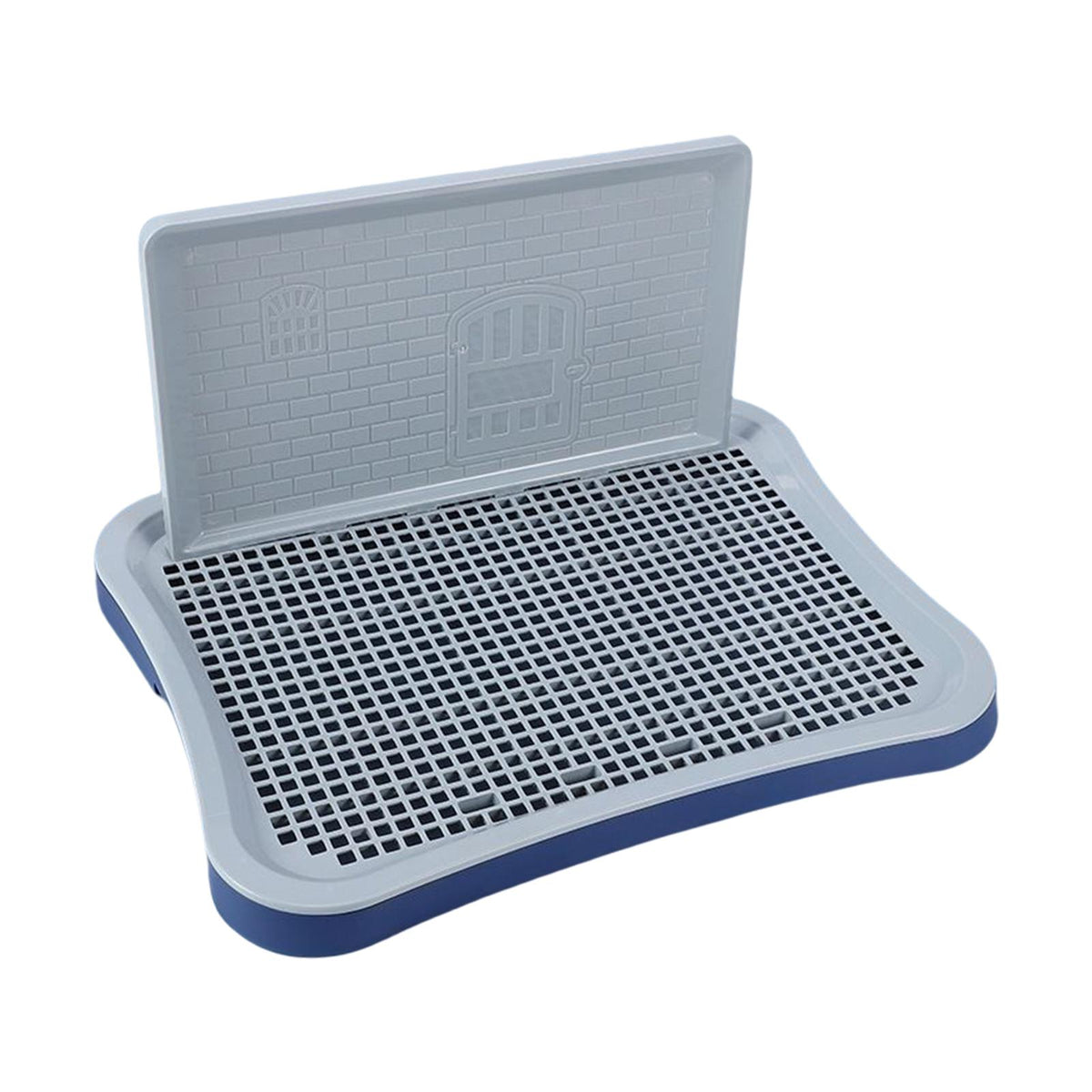 Maxbell Portable Pet Training Toilet Tray Puppy Potty Tray Urinal Lattice Bedpan Blue
