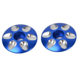 Maxbell 2pcs Aluminum Alloy Road Bicycle MTB Bike Stem Headset Top Cap Covers Blue