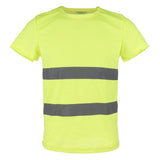 Max Maxb Reflective T Shirt Safety Quick Dry High Visibility Short Sleeve L-XXXL Yellow L