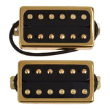 Maxbell Double Coil Pickups Set for 6 Strings Electric Guitar Accessories Parts Black Aureate O