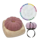 Maxbell Pincushion Kit Durable Pumpkin Shaped for Quilting Embroidery Craft Projects Pink