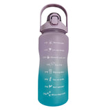 Maxbell Gradient Color Water Bottle with Time Marker Leak Proof for Fitness Hiking B