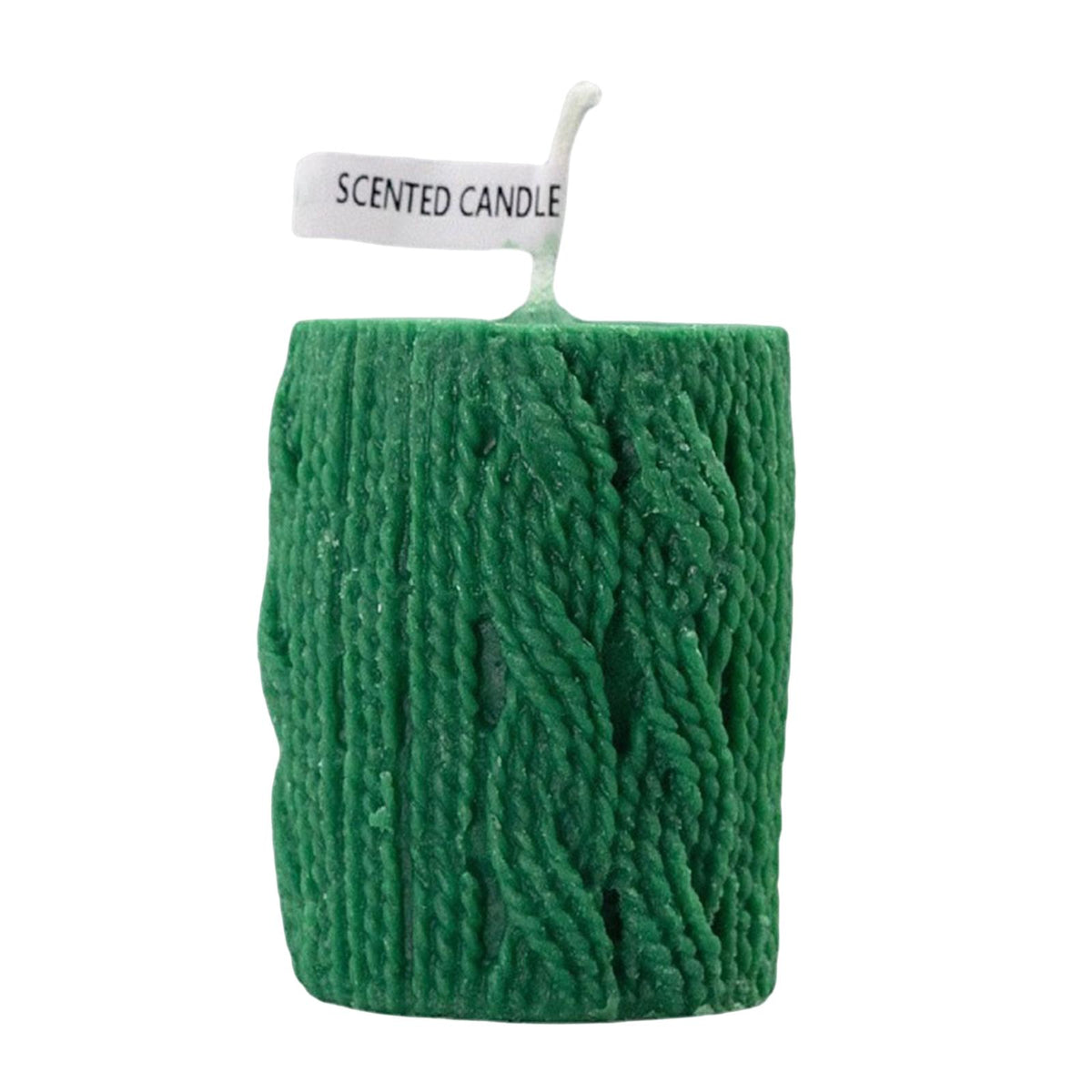 Maxbell Mini Yarn Candle Flameless Decorative Romantic for Holiday Valentines Dating green