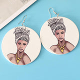 Maxbell Fashion African Personalized Style Wooden Earrings for Woman Girl Lady Gift