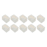 Max 10pcs No-slip Clear Chair Leg Caps Square Wood Floor Protectors 2-square