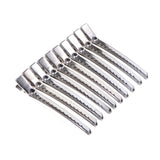 Maxbell 10Pcs Salon Hair Clips Barber Hairdressing Sectioning Clamps Hairpins Silver