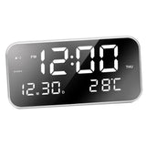 Maxbell Adjustable LED Music Alarm Clock Electronic Digital Clock White_white light