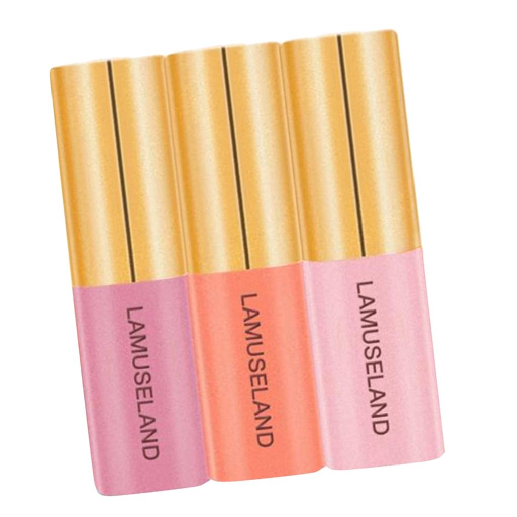 Maxbell 3Pc Velvet Matte Waterproof Lasting Lip Gloss Liquid Lipstick Makeup Tool 03