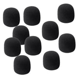 Max Maxb 10 Pieces Thicken Microphone Foam Mic Cover Windscreen Handheld Stage Black