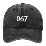 Maxbell Squid Game Peripheral Washed Baseball Hat Denim Vintage Neutral Baseball Cap black 067
