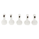 Max 5xMicro Landscape Decor Flamingo Miniature Fairy Garden Ornament White