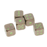 Max 5pcs Polyhedral Noctilucent Dice Set for Board Game Party Gaming Bronze