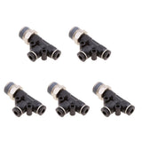 Max 5 Pieces Air Water Line Hose Tube Triple Push In Pneumatic Fitting DPD-D4-02