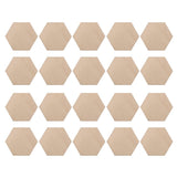 Maxbell 20x Natural Wood Cutouts Hexagon Shapes DIY Craft Embellishments 40mm