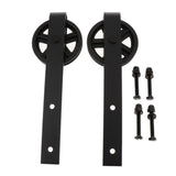 Max 2pcs Black Steel Sliding Barn Wood Door Roller Hardware Replacement Hanger G - Aladdin Shoppers