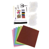 Max Maxb 20 Sheets Non Woven Fabric with Sewing Kits Zippers Tweezers Handmade Crafts
