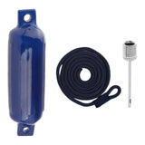 Maxbell Boat Bumpers Shield Protection with Inflatable Needles Sailboats Marine Dock Blue Black Rope