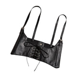 Maxbell Fashion Women Waist Belt Underbust Corset Punk with Straps for Dress Ladies