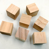 Maxbell Pack of 20 Natural Wooden Cubes Block Embellishments for Kids Crafts Cardmaking 20mm