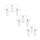 Maxbell 3 Pieces Acrylic Display Riser Organizer Pedestal Stand Clear Product Stand