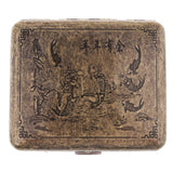 Max Men's Cigarette Case Holder with Box for 20pcs Vintage Metal Cigarette Box J