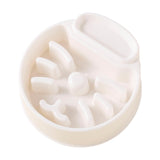 Maxbell Pet Dog Slow Feeder Bowl Fashion Dish Bowl for Kitten Kitty Pets Accessories white