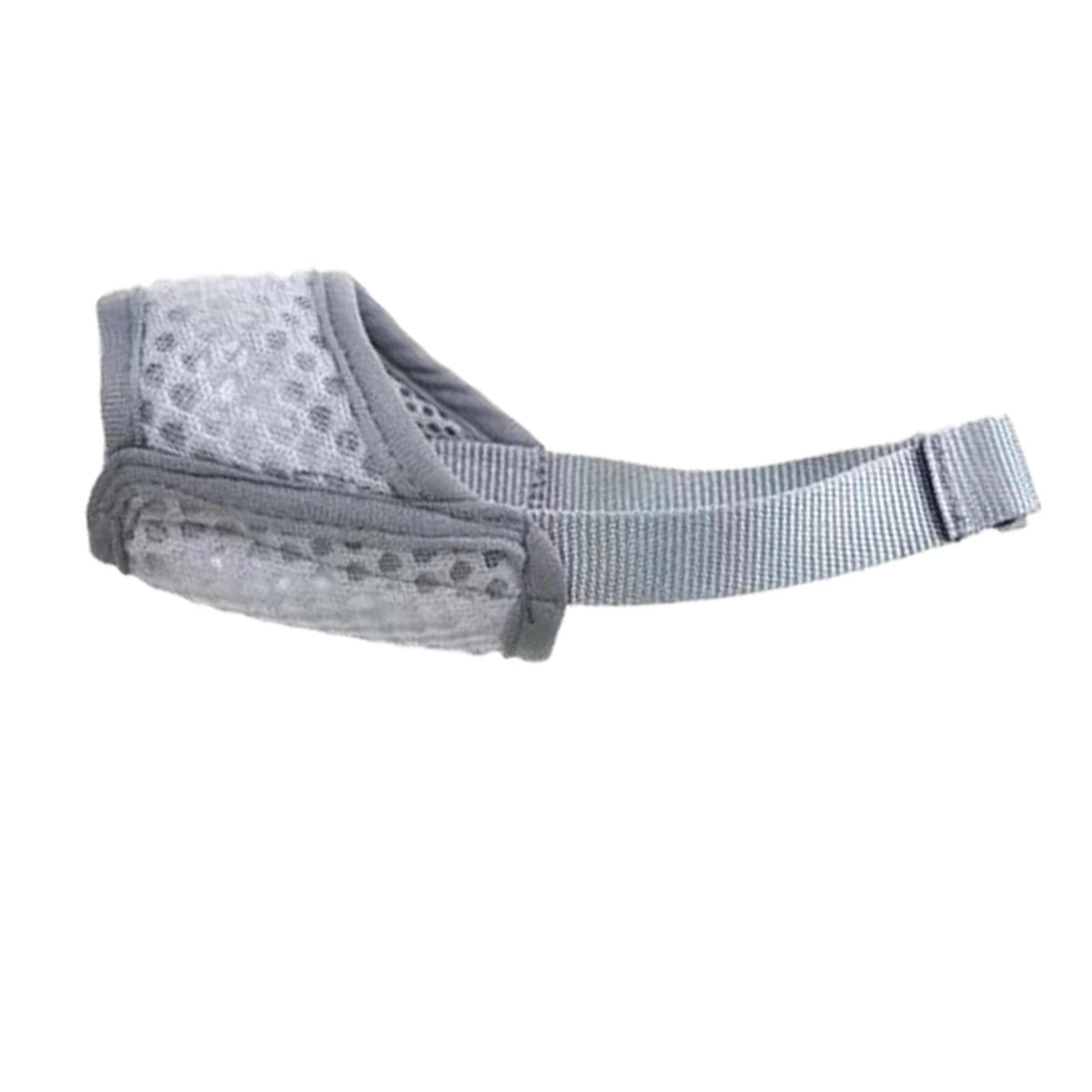 Maxbell Pet Dog Muzzle Durable Mouth Cover Prevent Chewing Breathable for Small Dogs Gray