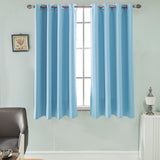 Max Solid Color Blackout Window Curtains Panels for Bedroom Blue 52x63inch