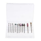 Maxbell 12pcs/set Cuticle Clean Nail Drill Bit File Polishing Electric Drill Bits 02