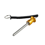 Maxbell Weight Stack Pin with Pull Rope Locking Cable Gym Equipment Replacement Part Yellow 8mmx80mm