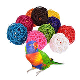 Maxbell 10pcs Rattan Ball Bird Toy DIY Accessory Toy for Parrot Budgie Parakeet 4cm