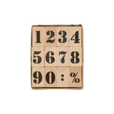 Maxbell Wooden Stamp Set DIY Scrapbook Planner Journal Decor Kids Painting Bold Numbers