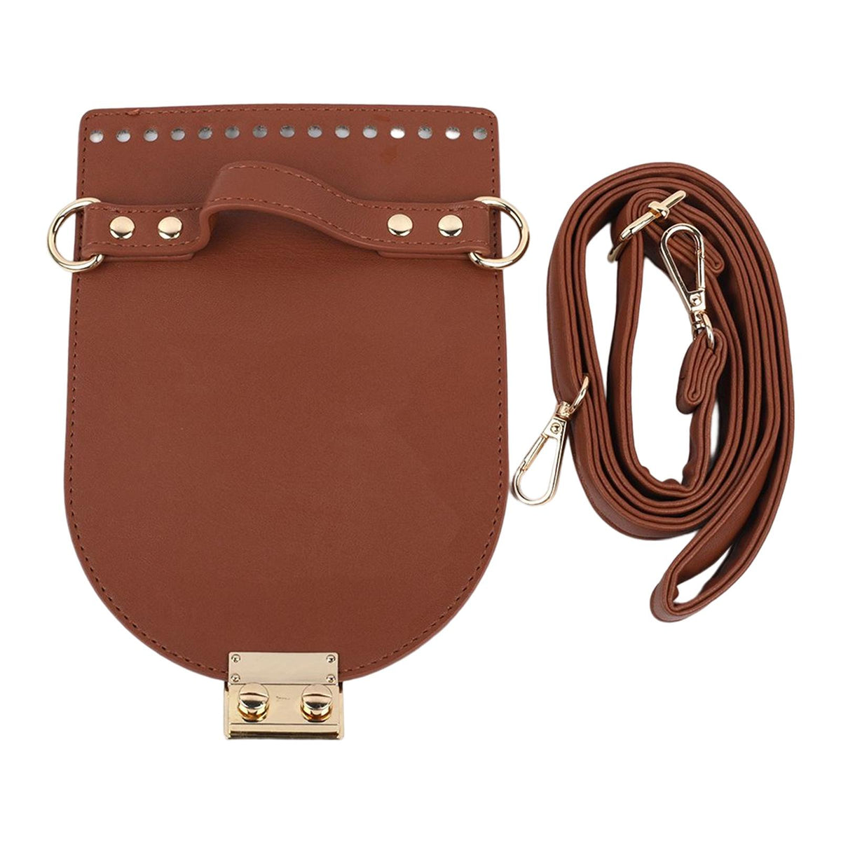 Maxbell DIY PU Bag Knitting Shoulder Strap Shoulder Bag Cover for Backpack Women Red