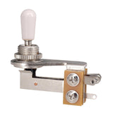Maxbell Right Angle Toggle Switch 3 Way Switch Electric Guitar  Silver and White