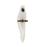 Maxbell 1/12 Dollhouse Miniature Handmade Parrots Model Garden Decoration White
