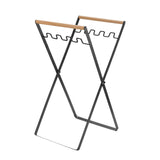 Maxbell Collapsible Trash Can Stand Support Garbage Bag Holder for Picnic Black