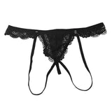 Maxbell Mens Lace thong G String Underpants Garter thong Low Rise Stretch