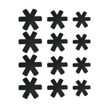 Maxbell 12 Pieces Worktop Saver Mat Divider Pads Table Pots and Pans Dividers Black