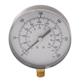 Max 1/4 in Side Mount 0-2000kpa,0-300psi,0-20bar Air Pressure Gauge Metal TS-Y90