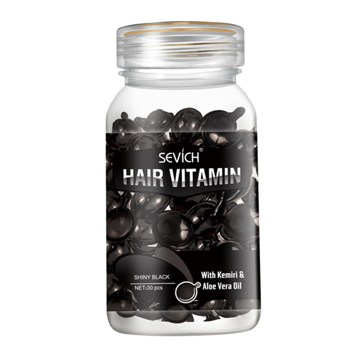 Maxbell Hair Vitamin Serum Capsule with Vitamins B5 Oil Repair Hair For Women black