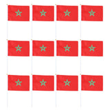 Maxbell 12PCS Flag Flags Banner Hand Waving Flag National Pride Flag Morocco