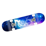 Maxbell Complete Skateboard for Beginners Women Man Teens Mute Boys Girls Maple StyleA