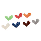 Maxbell 7 Piece Pack Leaning Heart Shape Acetate Acrylic DIY Earring Beads Crafting