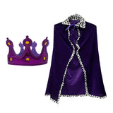 Maxbell King Robe Kids Halloween Costume Cosplay Role Play Preschool Dress up Purple