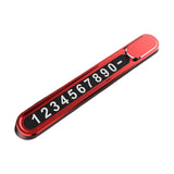 Maxbell Universal Car Parking Telephone Number Plate for Interior Accessories red